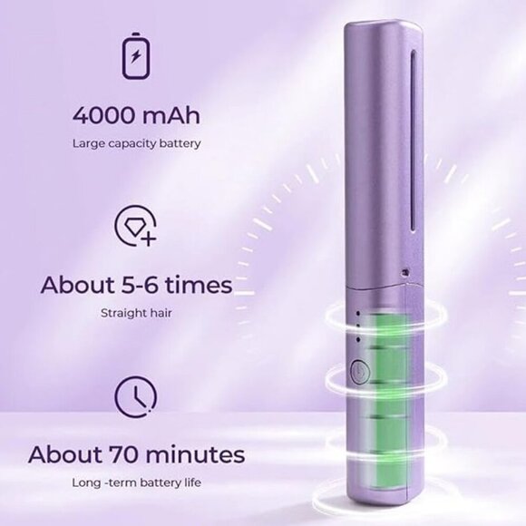 NEW MOBILE/PORTABLE MINI HAIR HEAT COMB STRAIGHTENER - Picture 5 of 8